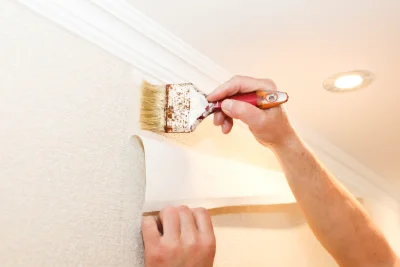 Pose de papier peint à Ruy-Montceau — revêtements muraux et toiles de verre